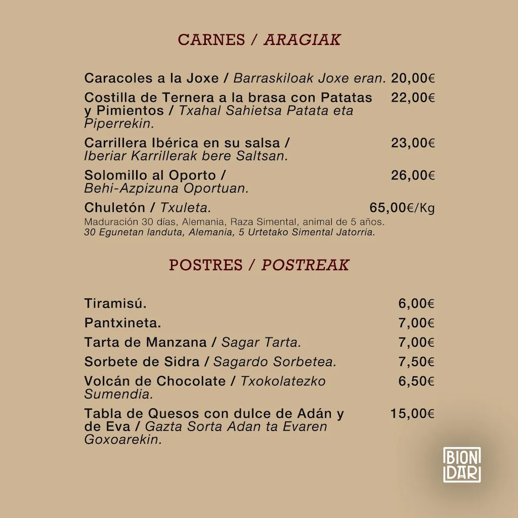 Menu_Sidrateka BIONDAR - asador y sidras_Hondarribia_image_3