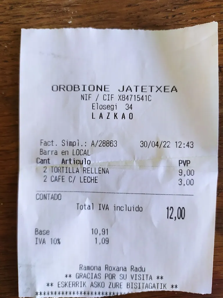 Oier Begiristain_OROBIONE JATETXEA LAZKAO_Lazkao_review