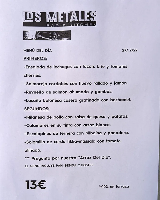 Menu_Los Metales Bar & Kitchen_Legazpi_image_1