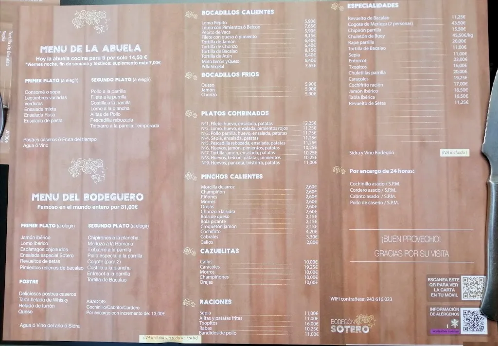 Menu_Bodegón Sotero Taberna Jatetxea_Irun_image_1