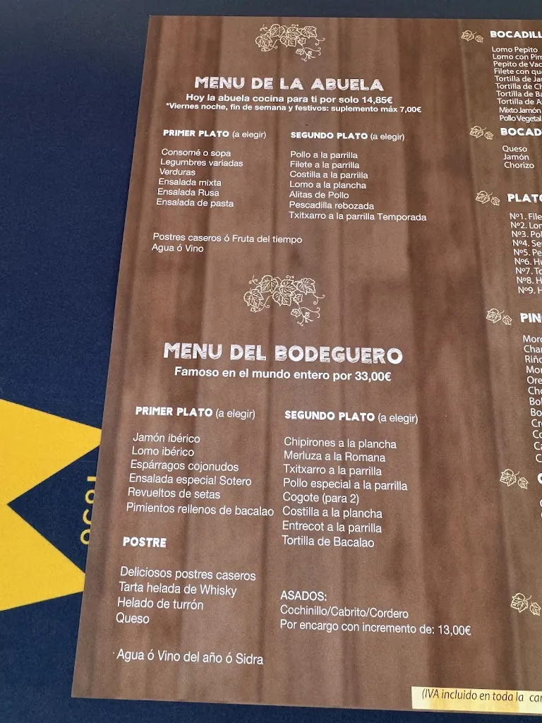 Menu_Bodegón Sotero Taberna Jatetxea_Irun_image_3