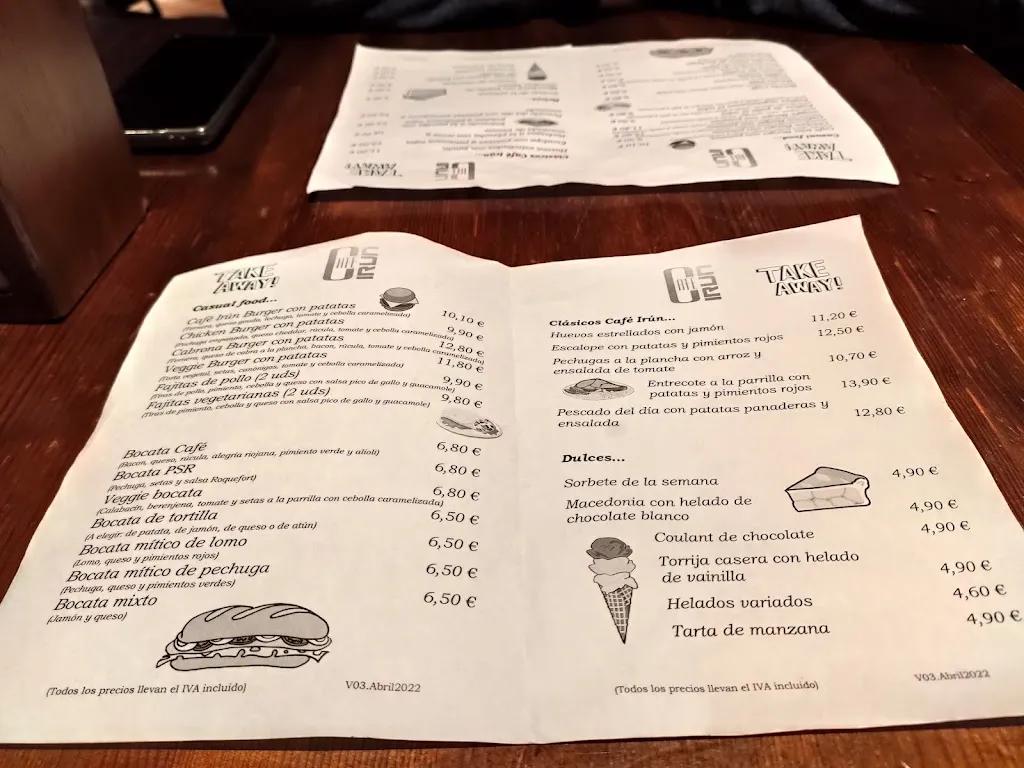 Menu_Café Irún_Irun_immagine_2