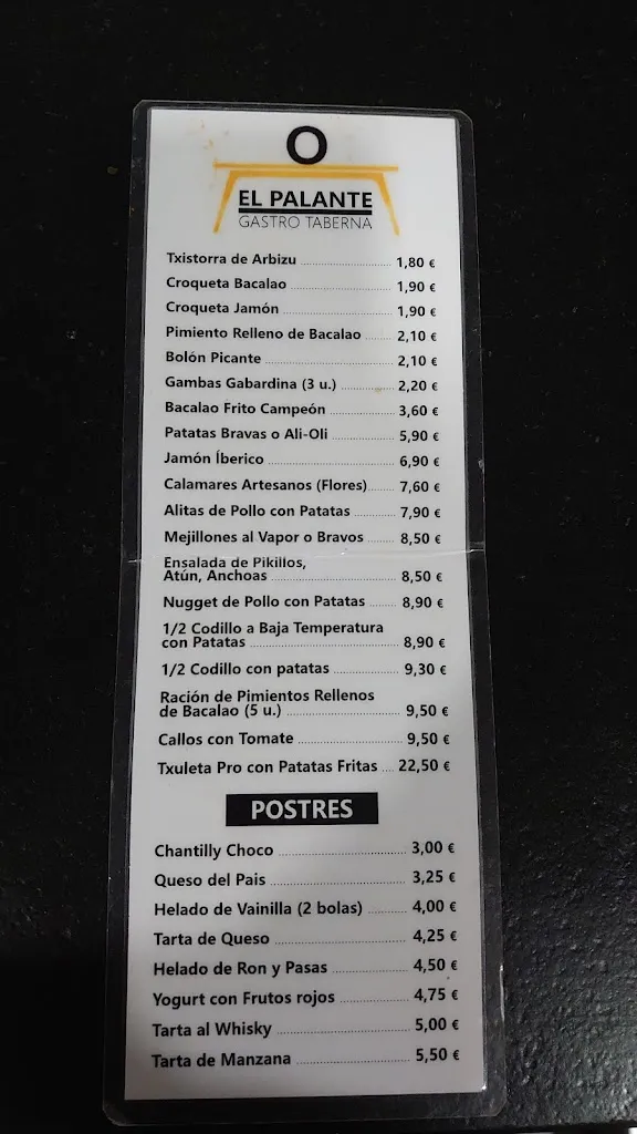 Menu_El Palante GastroTaberna_Errenteria_image_1