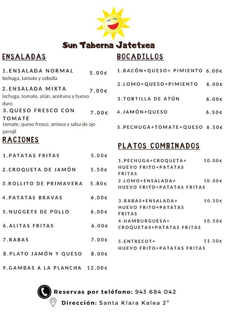 Menu_Sun Taberna Jatetxea_Errenteria_immagine_2