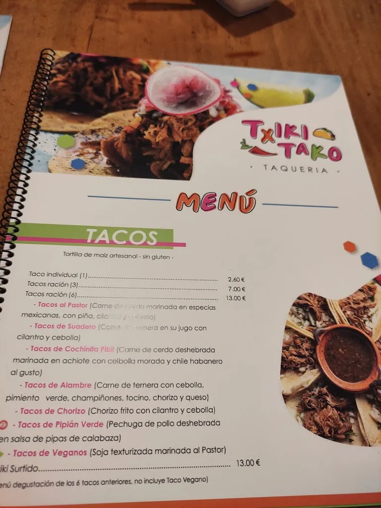 Menu_Taquería Txiki Tako_Errenteria_immagine_1