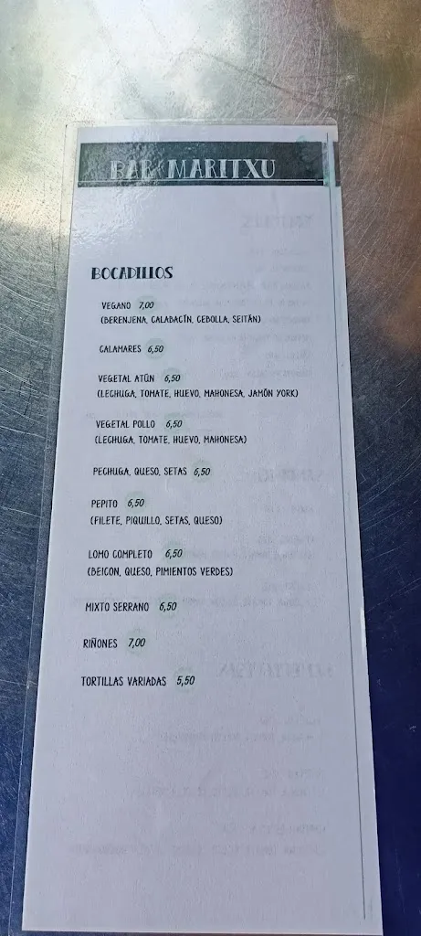 Menu_Bar Maritxu_Errenteria_image_3