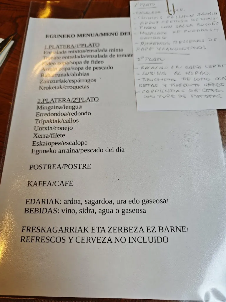 Menü_Tolare Jatetxea_Oiartzun_Bild_1