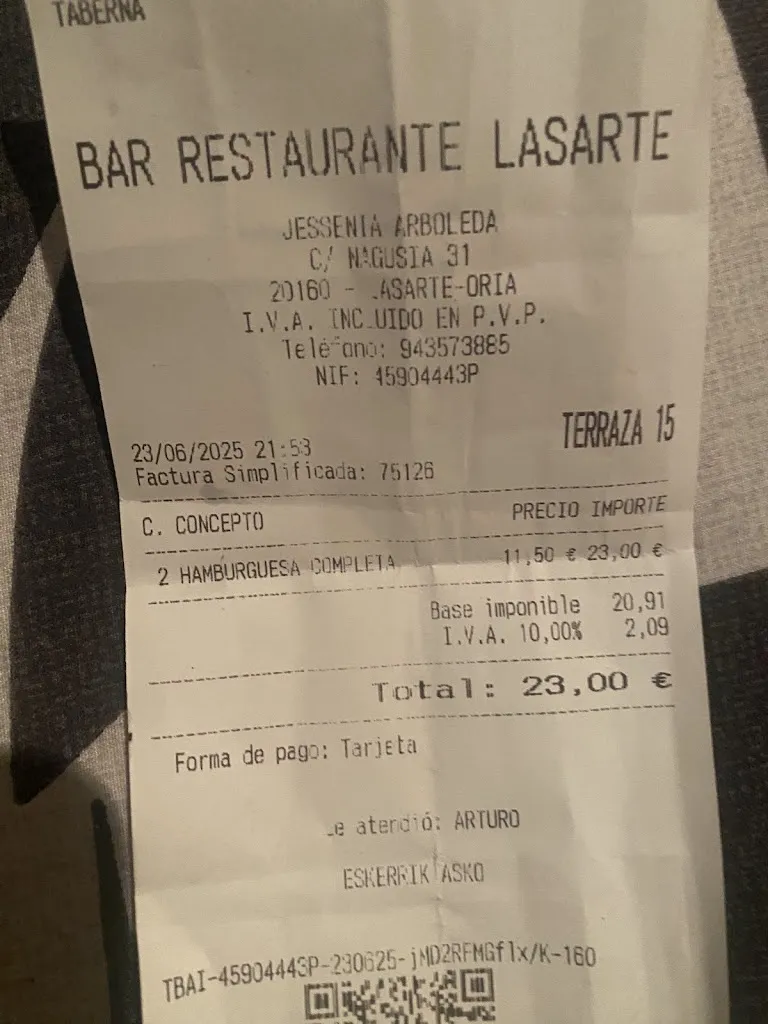 Sofia Romero_Bar Lasarte_Lasarte-Oria_review