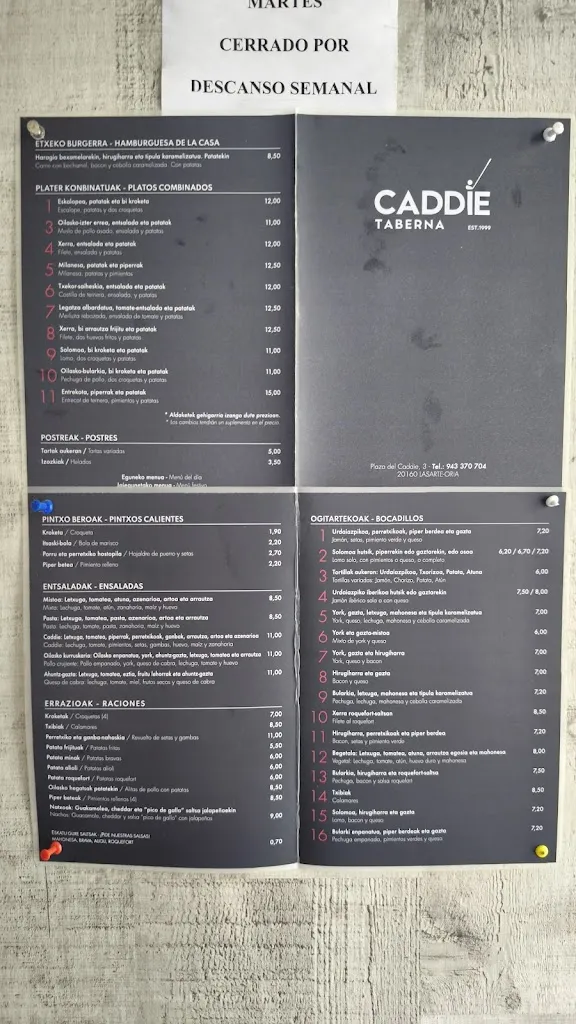 Menu_Restaurante Caddie_Lasarte-Oria_image_1