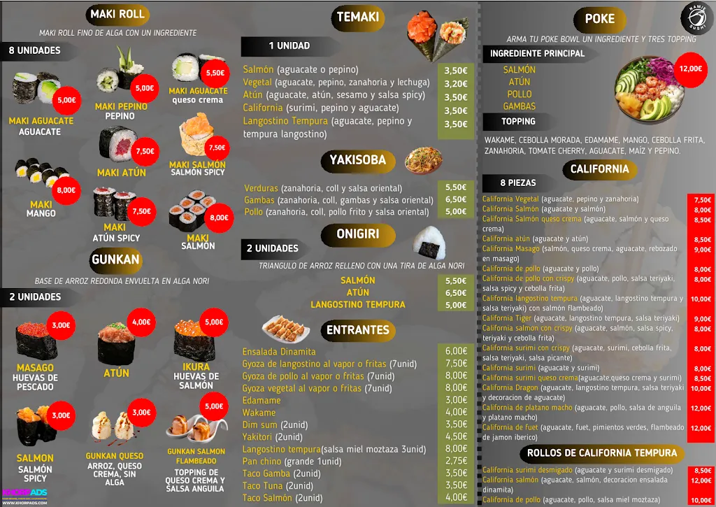 Menu_Namie Sushi_Lasarte-Oria_image_1