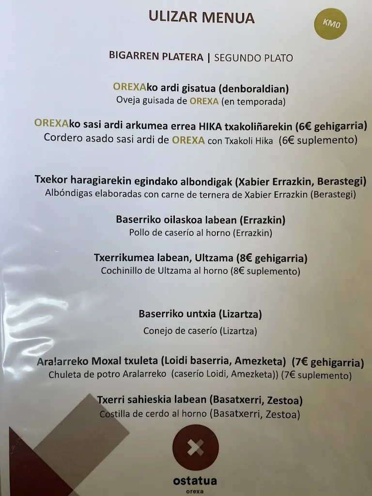 Menu_Orexako Ostatua_Orexa_image_1