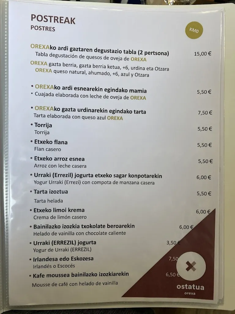 Menu_Orexako Ostatua_Orexa_image_4