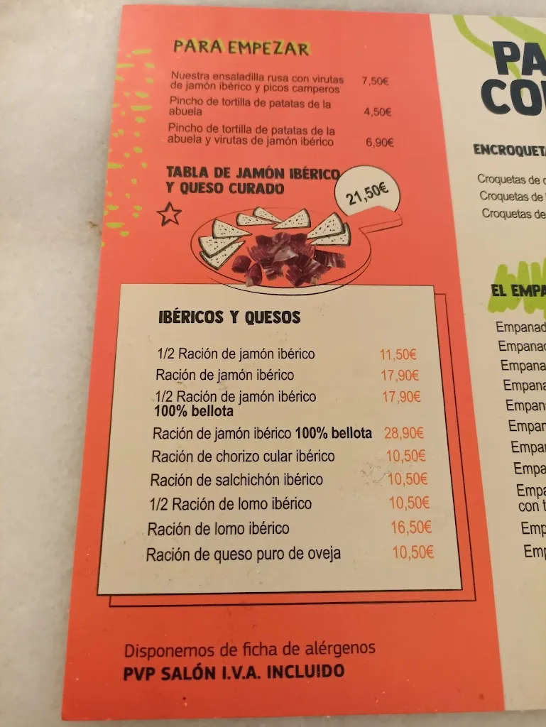 Menu_Ana Segura Jamonería_Segura_immagine_1