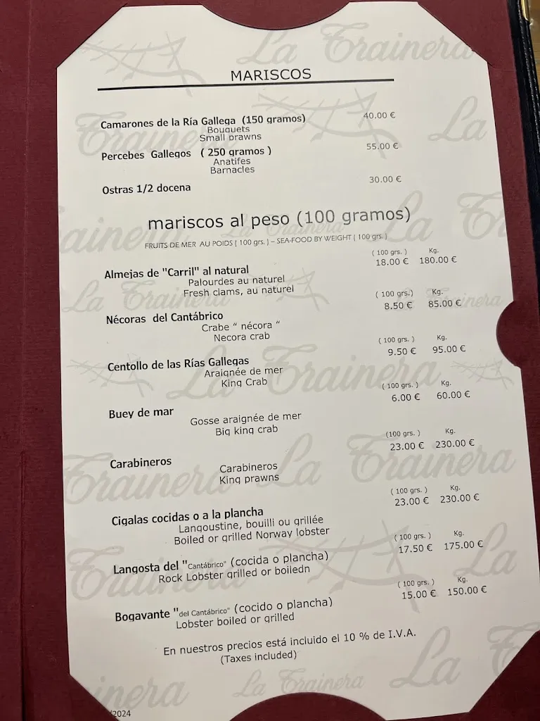 Menu_La Trainera_Viveros_image_1