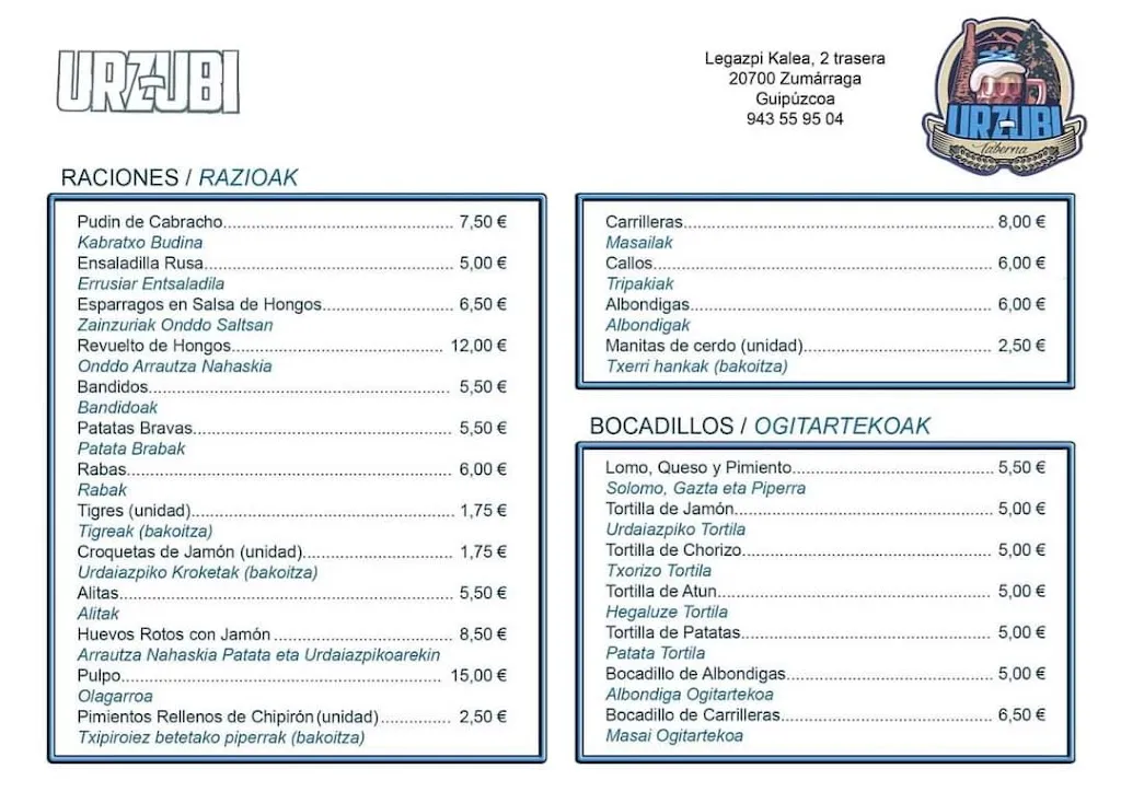 Menu_Urzubi Taberna_Urretxu_image_1