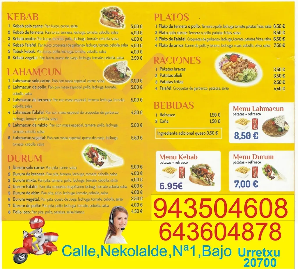 Menu_Doner kebab de Urretxu_Urretxu_image_2