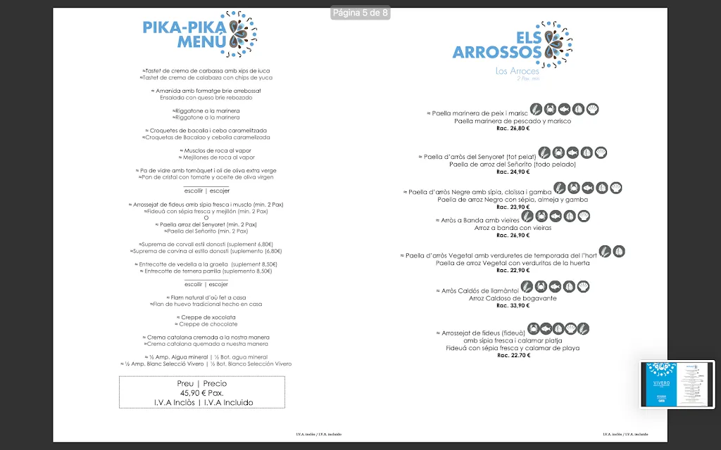 Menu_Vivero beach club_Viveros_image_1