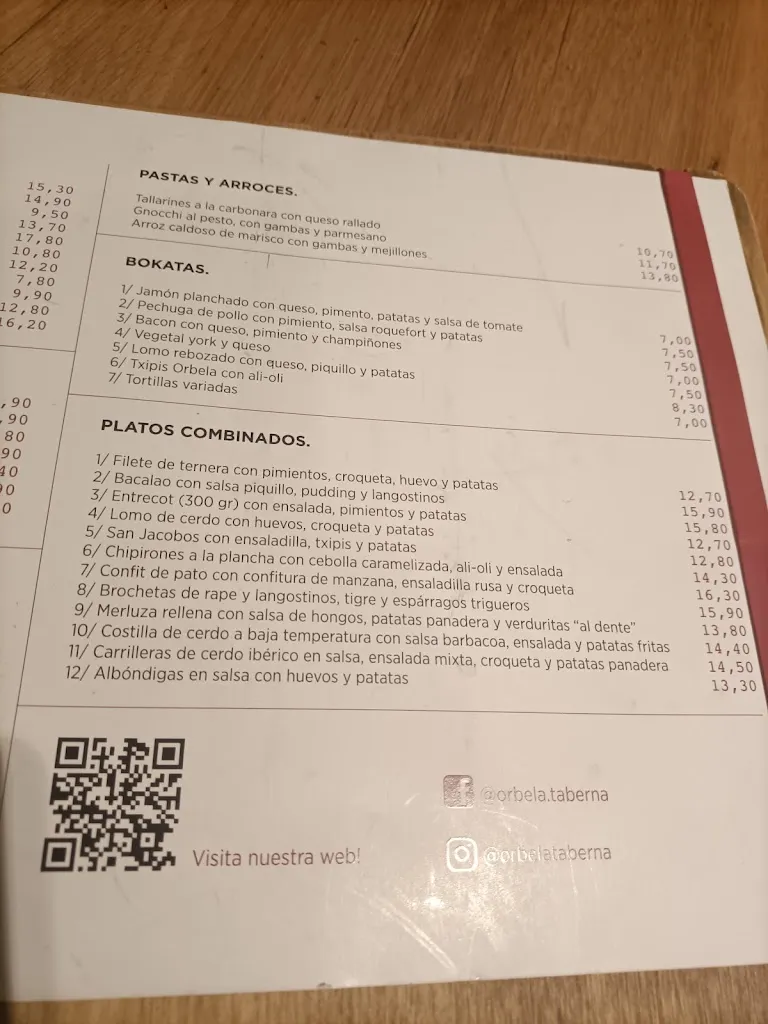 Menu_Orbela Taberna_Tolosa_image_1