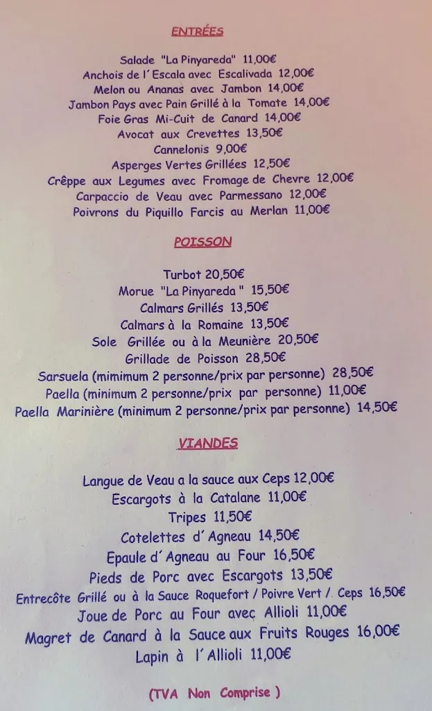 Menu_Restaurant La Pinyareda_Agullana_image_1