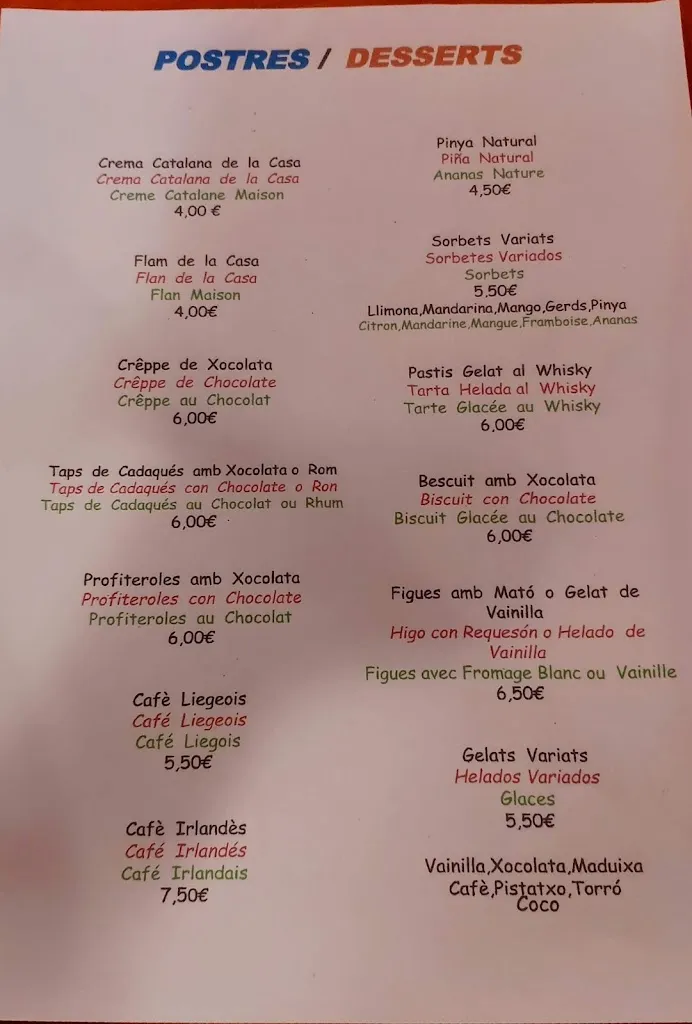 Menu_Restaurant La Pinyareda_Agullana_image_2