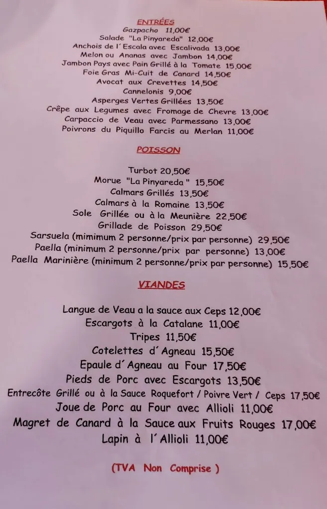 Menu_Restaurant La Pinyareda_Agullana_image_3