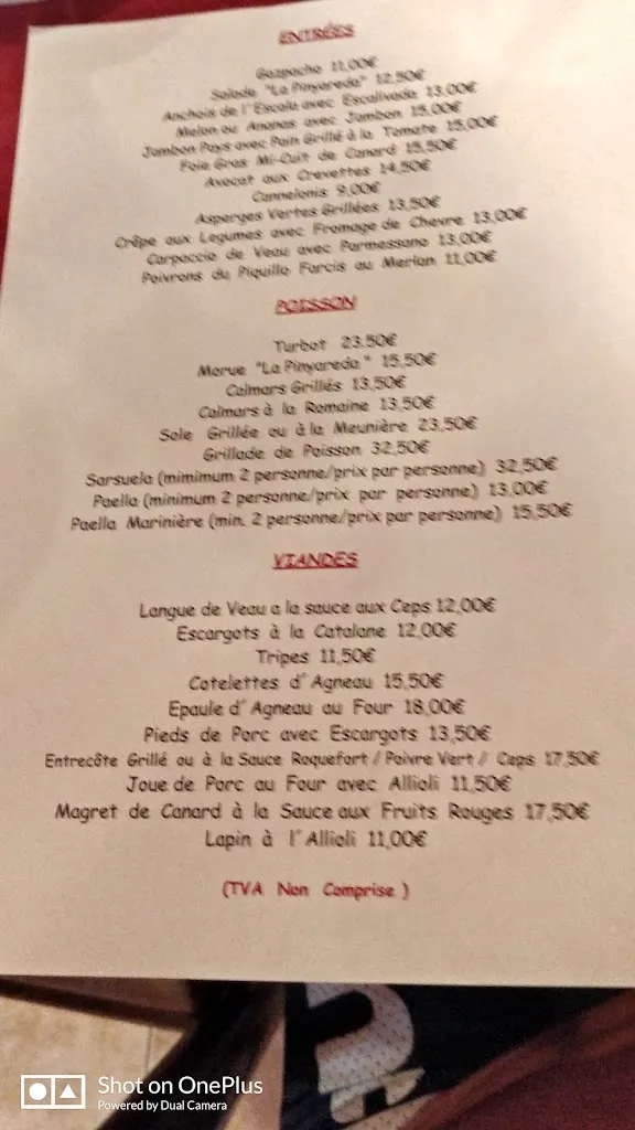 Menu_Restaurant La Pinyareda_Agullana_image_4