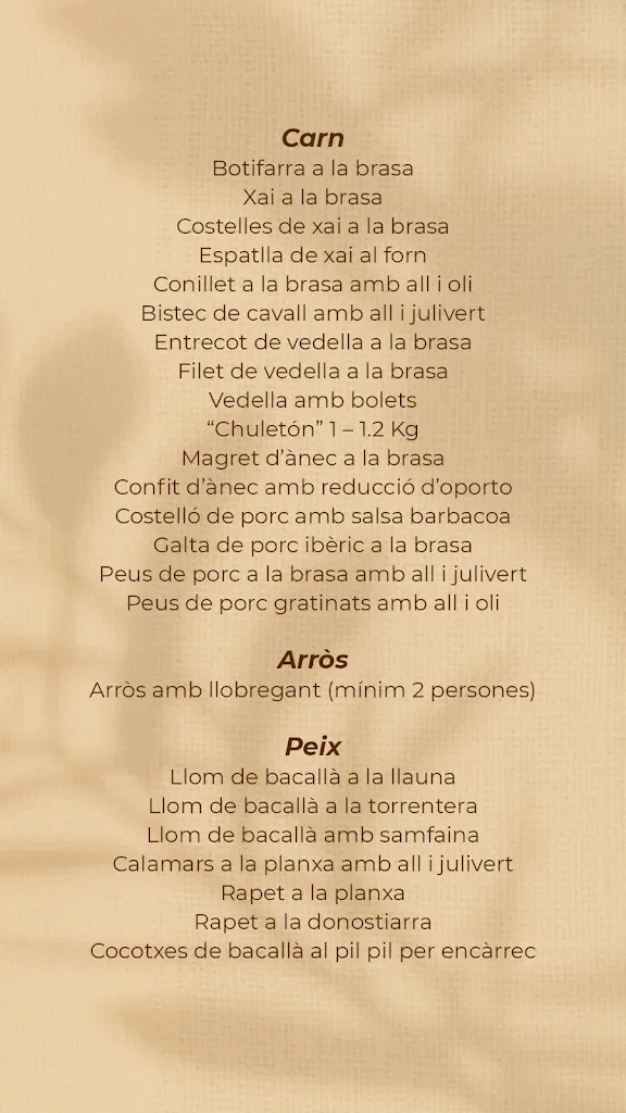 Menu_Bar Restaurant Aiguaviva_Aiguaviva_image_2