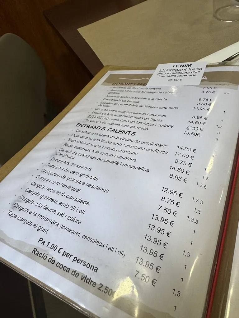 Menu_Bar Restaurant Aiguaviva_Aiguaviva_image_4