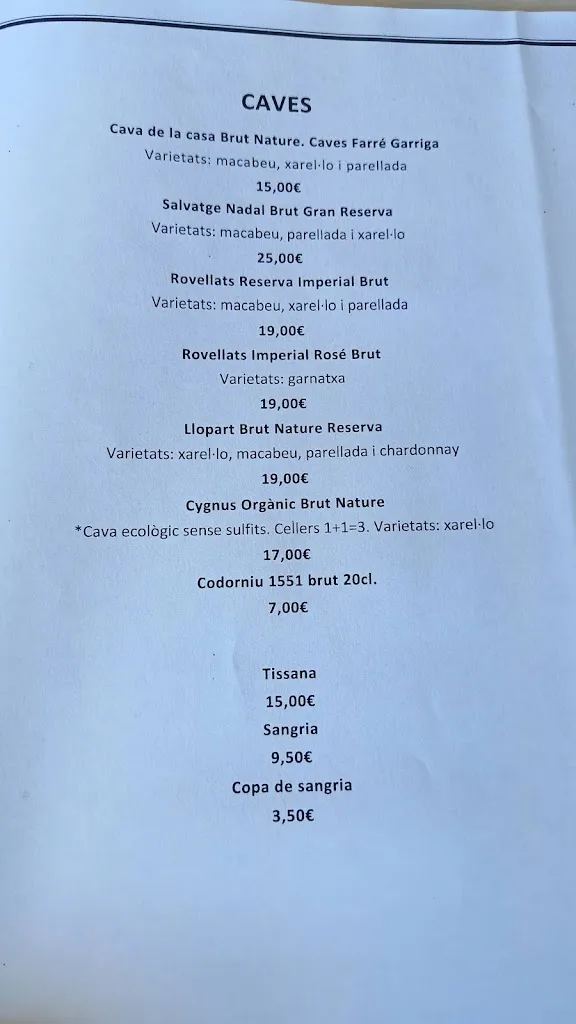 Menü_Restaurant Can General_Aiguaviva_Bild_2