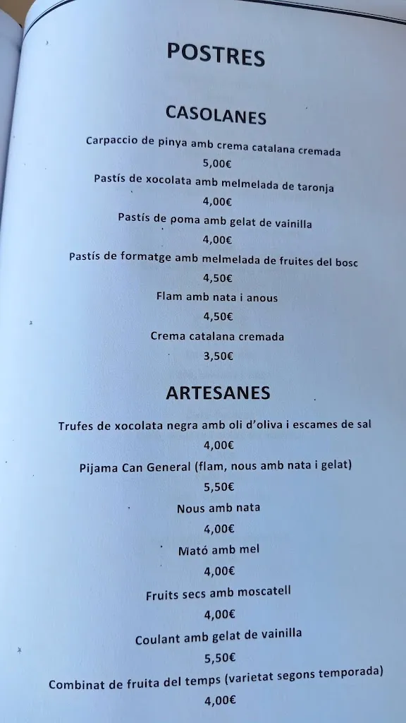 Menü_Restaurant Can General_Aiguaviva_Bild_4