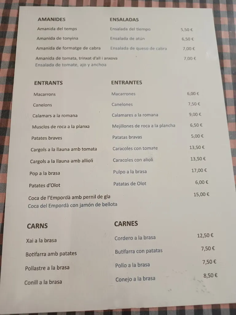 Menu_Bar Restaurant El Cafè_Argelaguer_image_1