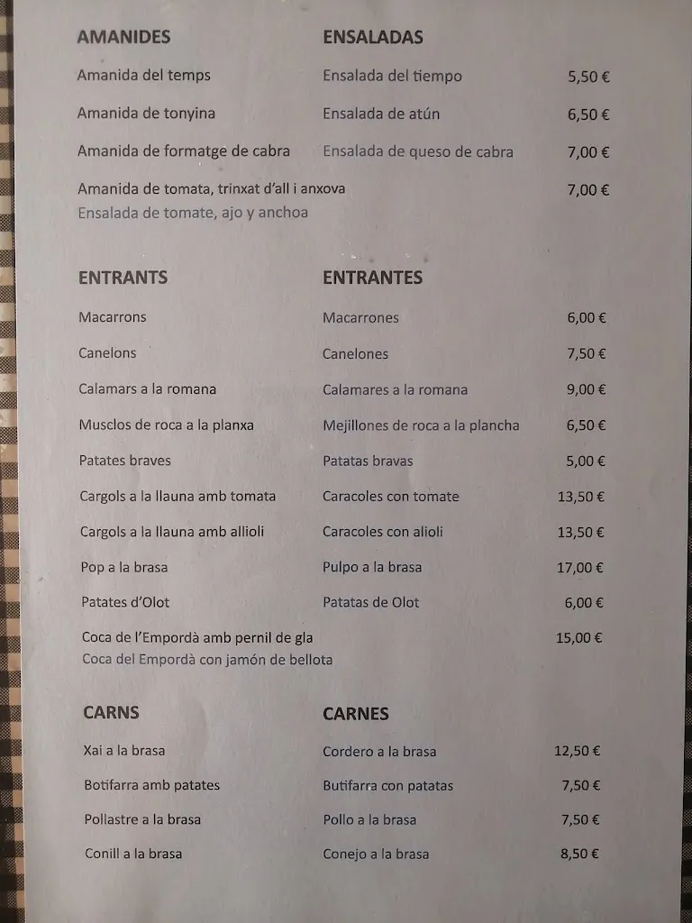 Menu_Bar Restaurant El Cafè_Argelaguer_image_3