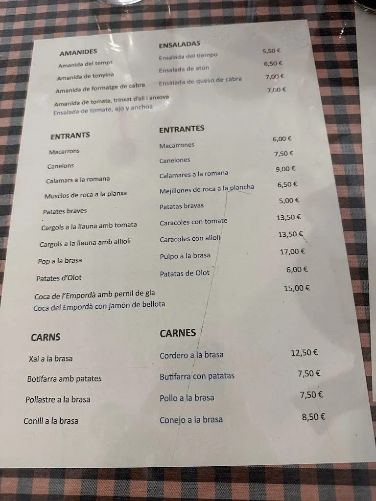 Menu_Bar Restaurant El Cafè_Argelaguer_image_4