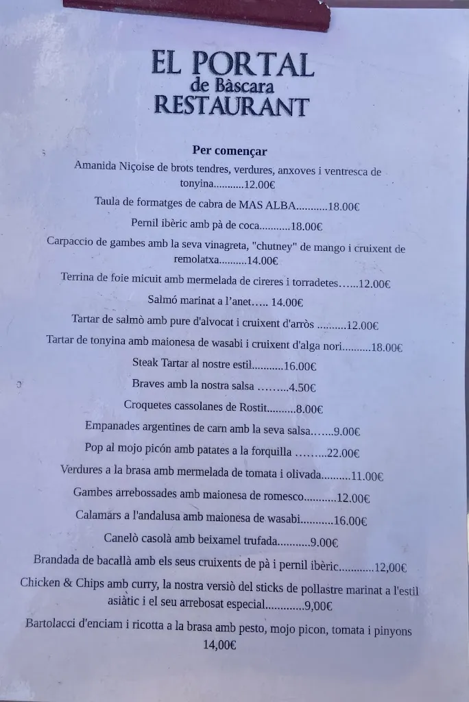 Menu_El Portal de Bàscara_Bàscara_image_4