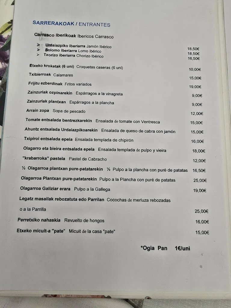 Menu_Aita Mari Jatetxea Zumaia_Zumaia_immagine_2