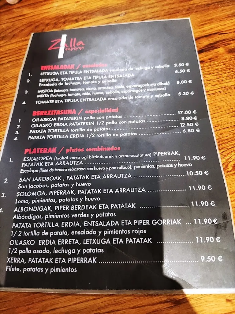 Menü_Bar Zalla_Zumaia_Bild_3