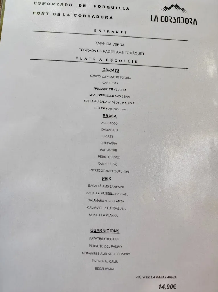 Menu_Restaurant La Corbadora_Arbúcies_immagine_4