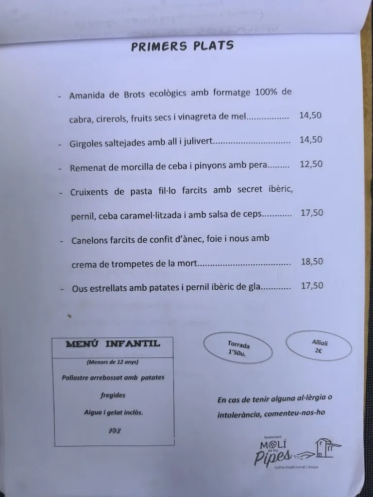 Menu_Restaurant El Molí de les Pipes_Arbúcies_image_2