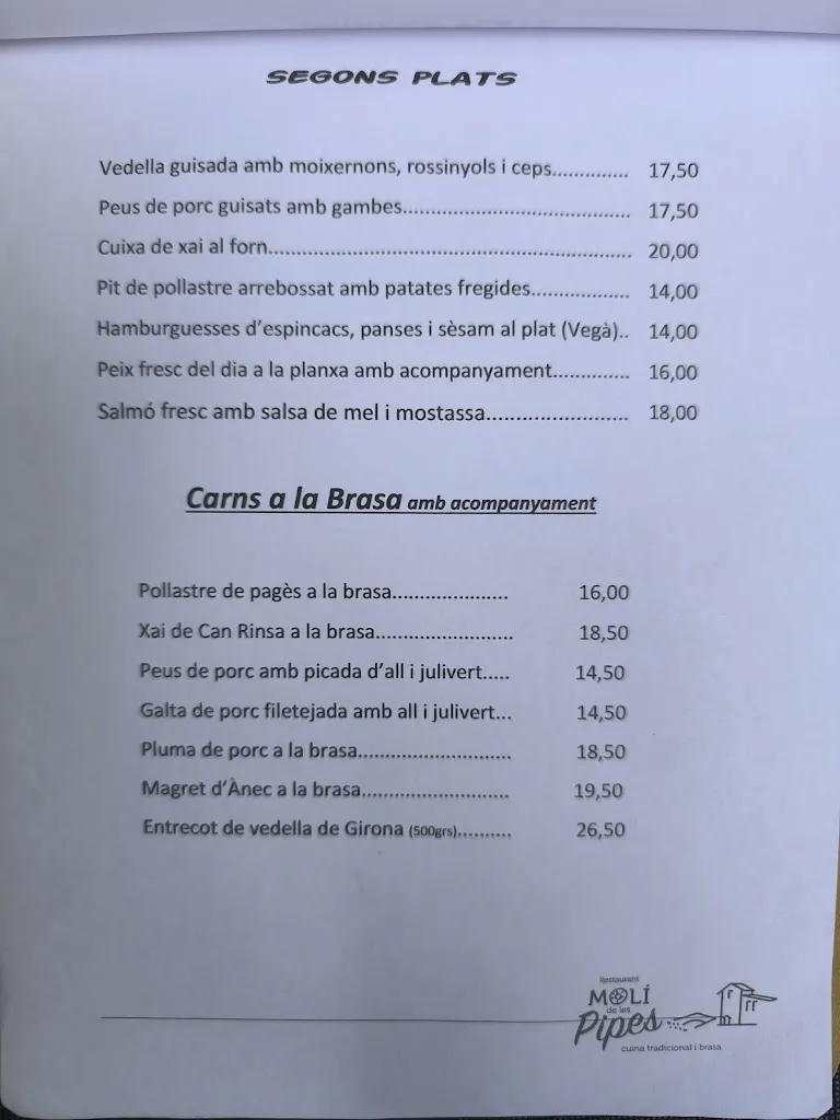 Menu_Restaurant El Molí de les Pipes_Arbúcies_image_3