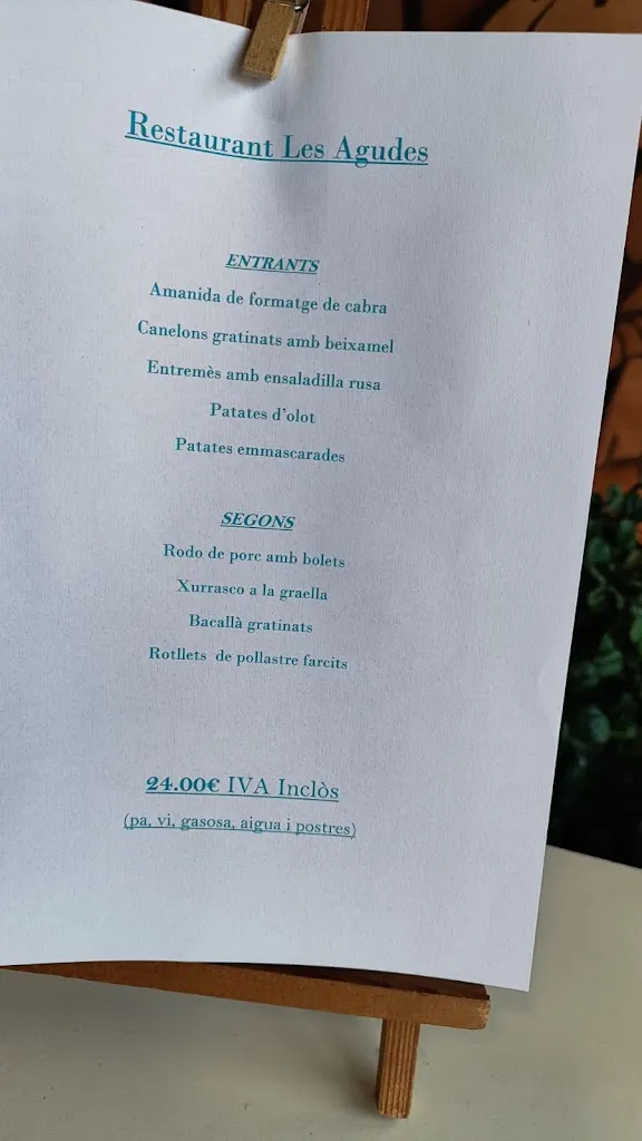 Menu_Restaurant Les Agudes_Arbúcies_image_1