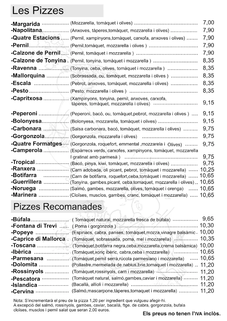 Menu_Restaurant Pizzeria El Niu_Arbúcies_image_1