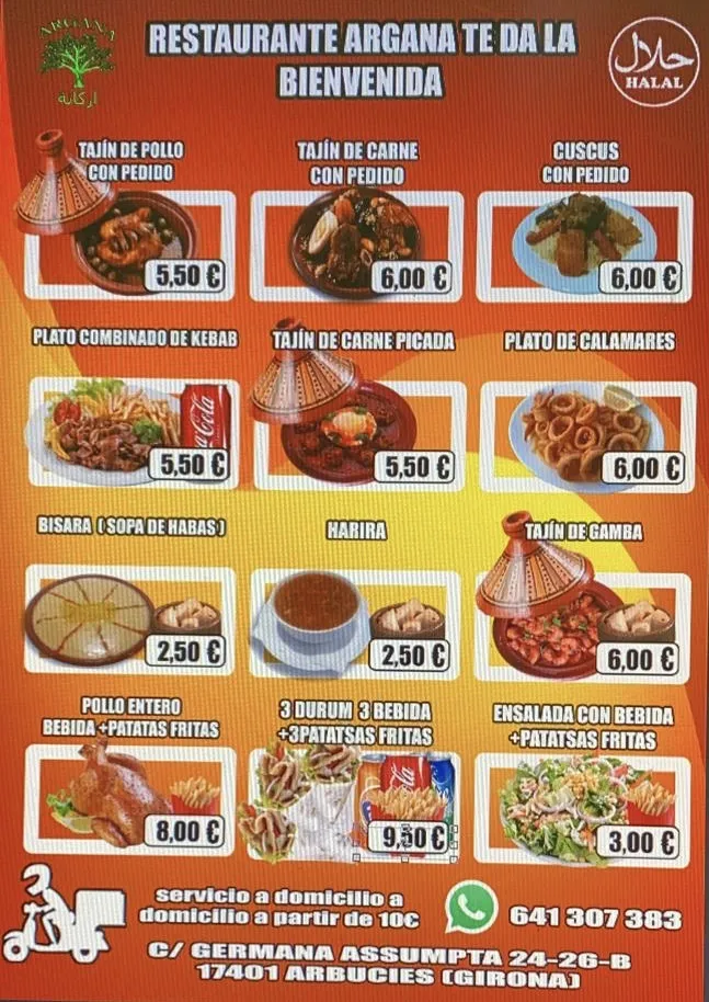 Menu_Restaurant Argana_Arbúcies_image_1