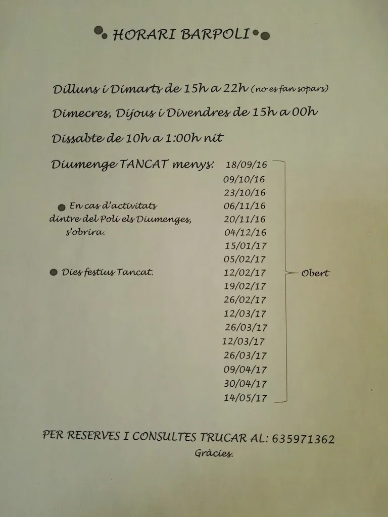 Menu_Bar, Hamburgueseria Elpoli_Arbúcies_image_1