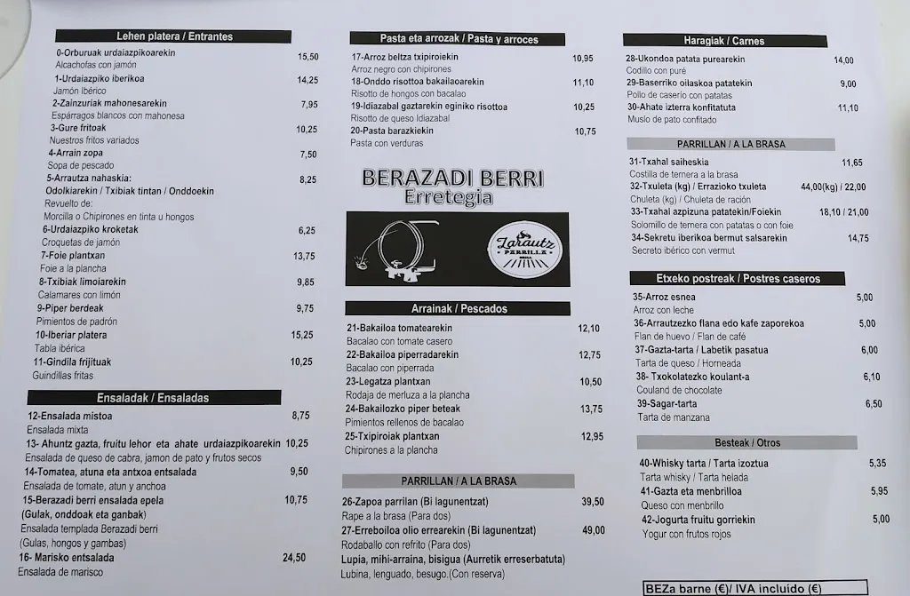 Menu_Hotel & Restaurant Berazadi Berri_Zarautz_image_3