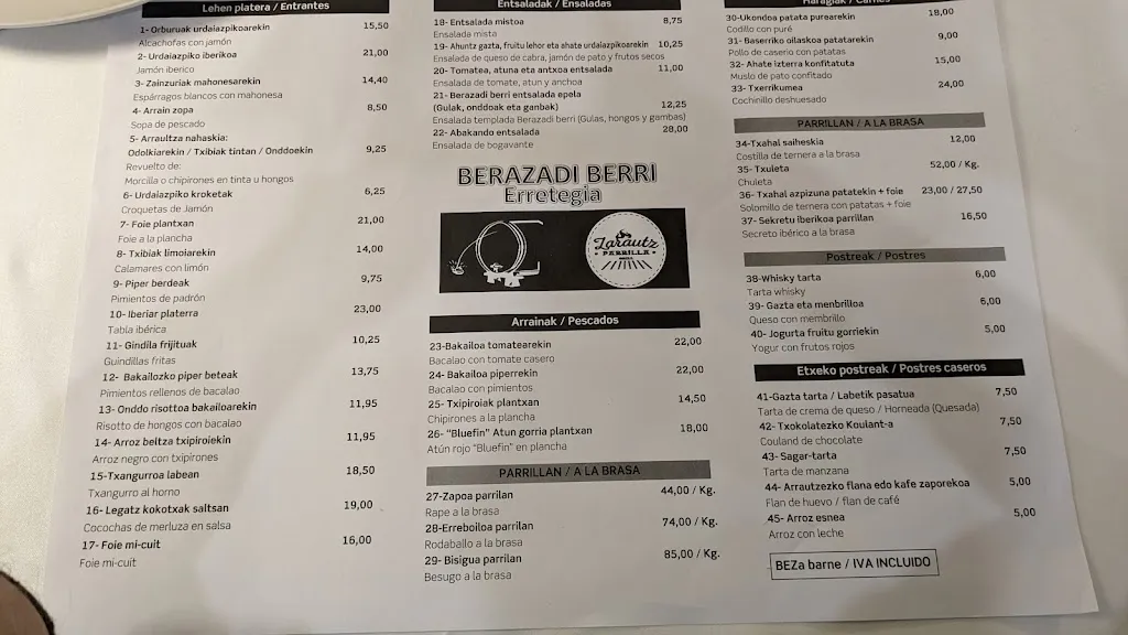 Menu_Hotel & Restaurant Berazadi Berri_Zarautz_image_4