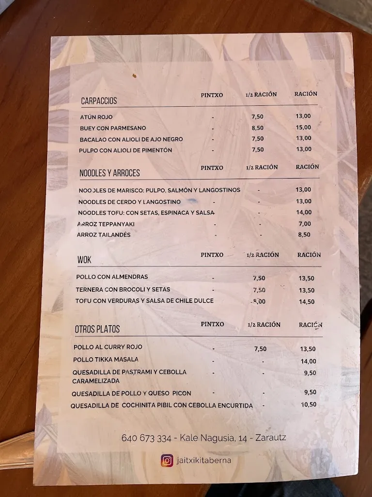 Menu_Taberna Jai Txiki_Zarautz_image_1