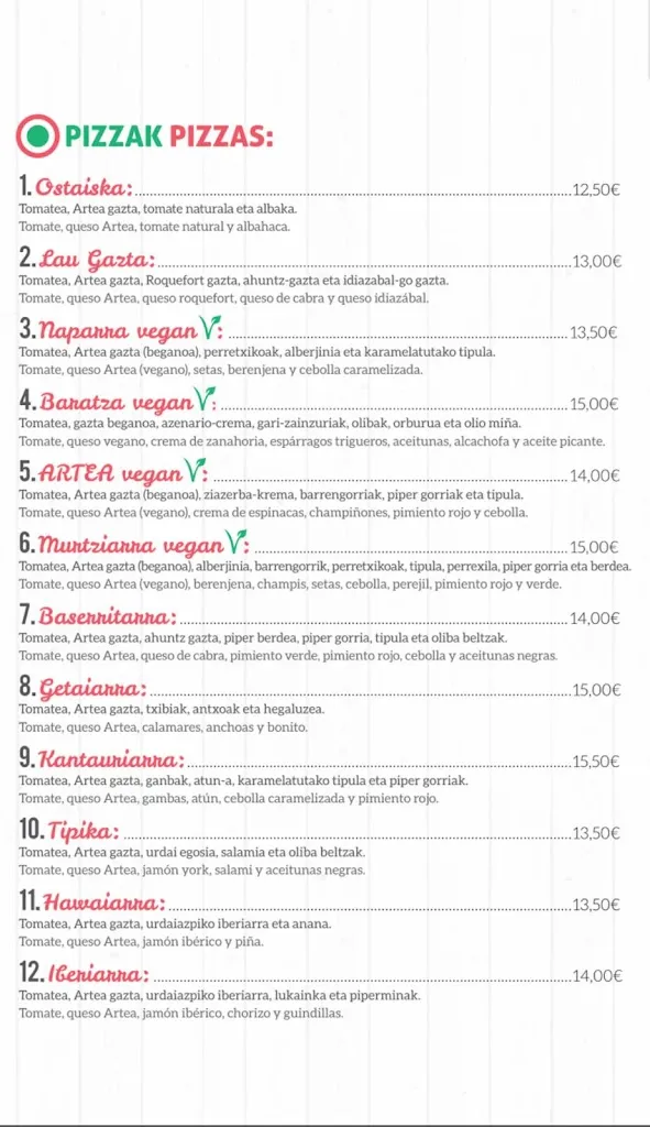 Menu_Pizzería Artea_Zarautz_image_2