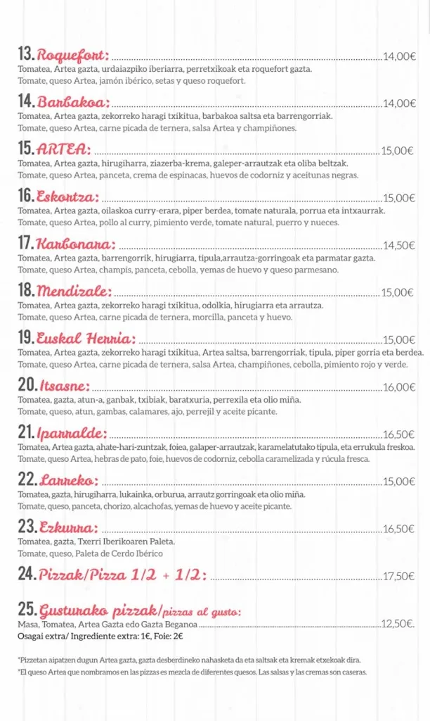 Menu_Pizzería Artea_Zarautz_image_3