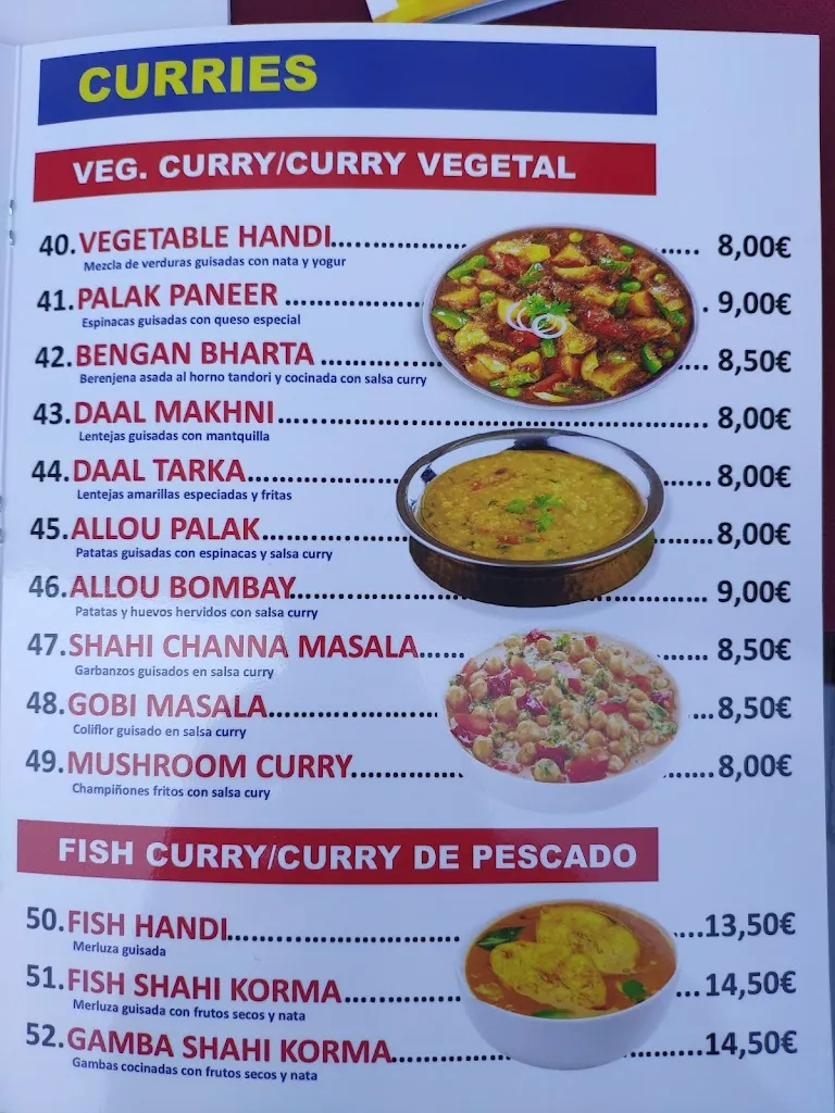 Menu_Restaurante Indian Punjab Tandoori & Curry's_Zarautz_image_1