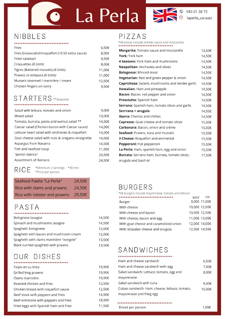 Menu_La Perla Zarautz_Zarautz_image_2